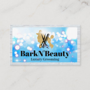 Cartão De Visita Glitter Poodle   Ferramentas de remoção   Brilho