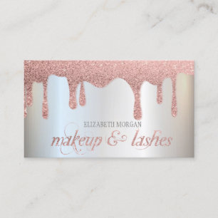 Cartão De Visita Glitter prateado cai no profissional moderno legan