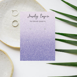 Cartão De Visita Glitter Roxo Moderno Suspira Ganho