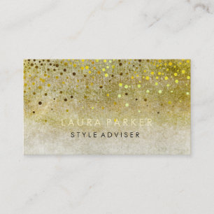 Cartão De Visita Glitter Sutil Sky Blue Faux Confetti
