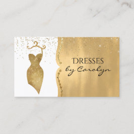 Cartão de visita Glittery Dourado da costureira do