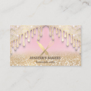 Cartão De Visita Glittery gold dris rolando pinos uísque padaria co