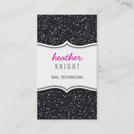 CARTÃO DE VISITA glitzy brilho brilho cor-de-rosa 