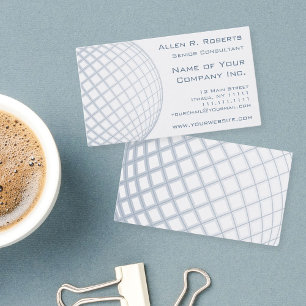 Cartão De Visita Globo global das cinzas azuis do consultor