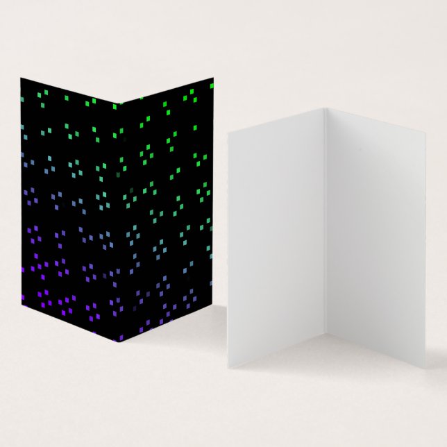 Cartão De Visita glowing dark pixel dots or squares pattern art (Interior e exterior)