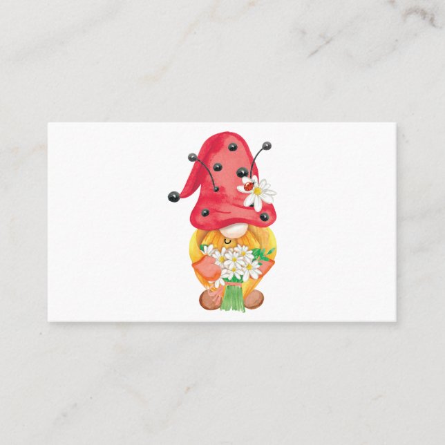 Cartão De Visita gnomo de verão 1 (Frente)