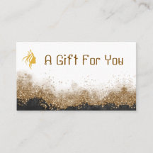 Gold and black Salon gift certificate