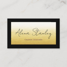 Cartão De Visita Gold Black Minimalist
