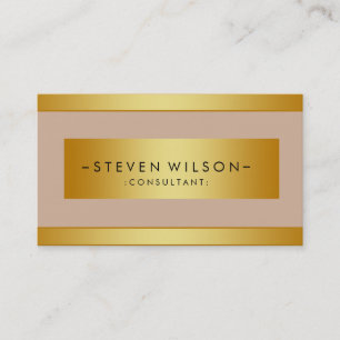Cartão De Visita Gold Foil Metal Professional Moderno Elegante