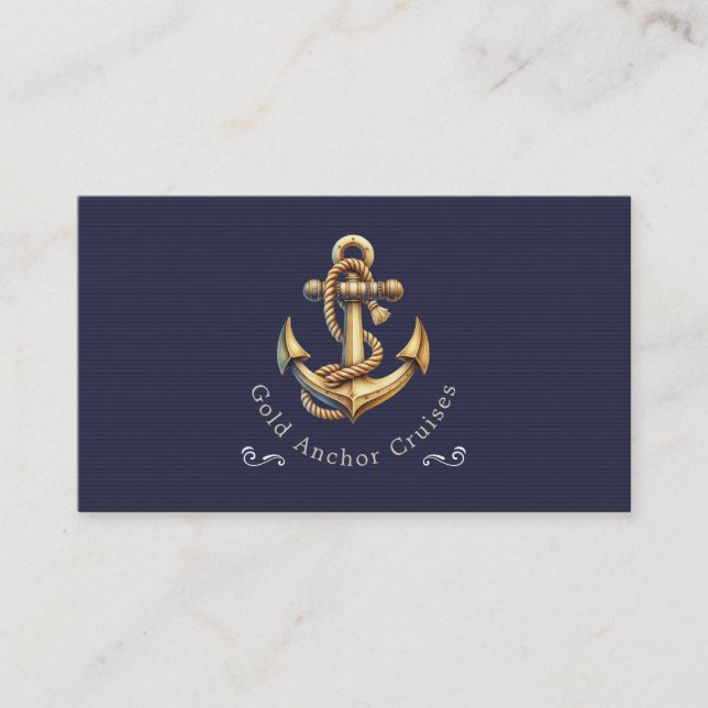 Cartão De Visita Golden Anchor Business Card (Frente)