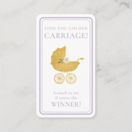 Cartão De Visita Golden Carriage Scratch-Off Game | Lavender Winner