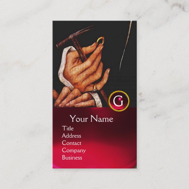 CARTÃO DE VISITA GOLDSMITH,METALWORKER DE PRECIOSO,ARTE JUDAY DOURA (Frente)