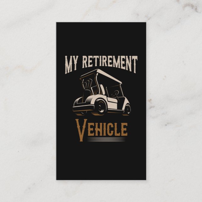 Cartão De Visita Golf Retirement Golf Course Club Golfe Repouso (Frente)