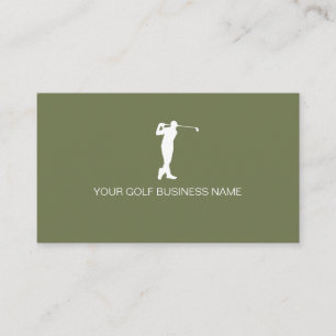 Cartão De Visita Golfe Profissional Moderno Personalizado