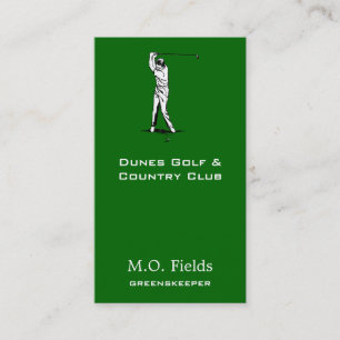 Cartão De Visita Golfer