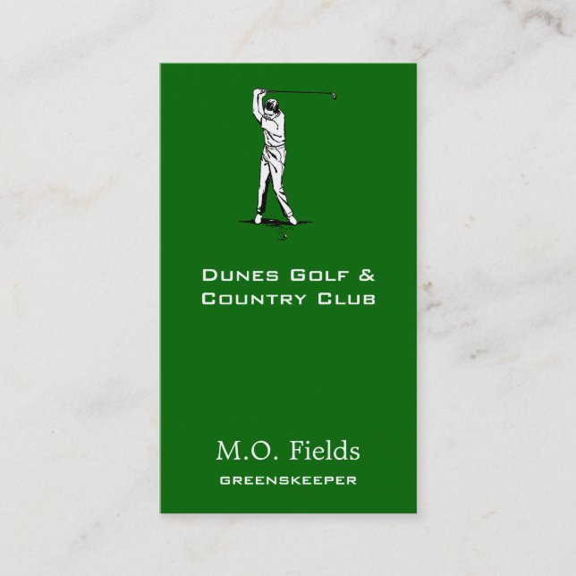 Cartão De Visita Golfer (Frente)