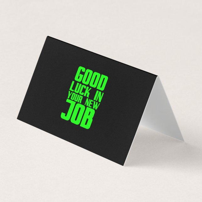 Cartão De Visita Good luck in your new job funny gifts for employee (Frente)