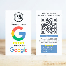Cartão De Visita Google Review com link de código QR