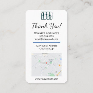 Cartão De Visita Google Review com Modelo de link de código de mapa
