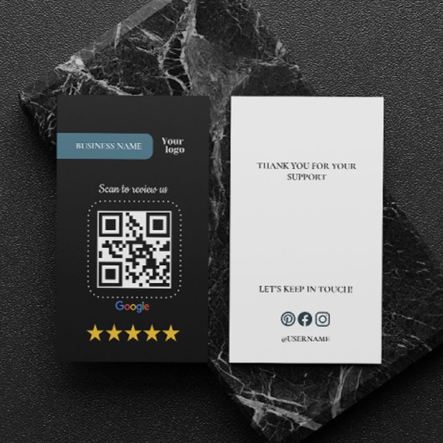 Cartão De Visita Google Review My Business Add Logo Qr Code (Google Review My Business Add Logo Qr Code Business Card)