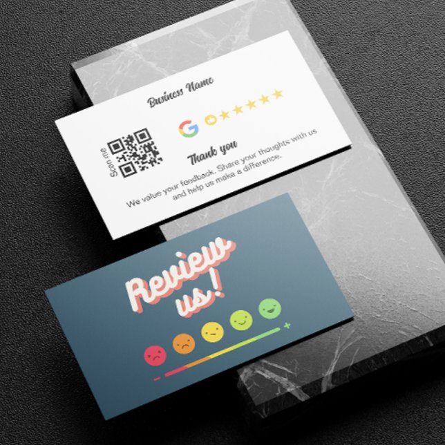Cartão De Visita Google Review My Business Obrigado Código Qr (Google Review My Business Thank You Qr Code Business Card)