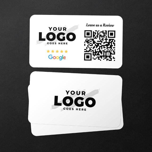 Cartão De Visita Google Reviews QR Code Business Review Link 5 Star (Criador carregado)