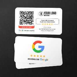 Cartão De Visita Google Reviews QR Code Rate My Business 5 Star