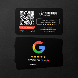 Cartão De Visita Google Reviews QR Code Rate My Business 5 Star