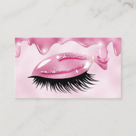 Cartão De Visita Gotas Brilhantes De Menina Bonita Piscam Glitter R