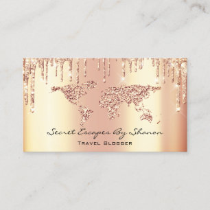 Cartão De Visita Gotejamentos do luxo do casamento do Blogger do