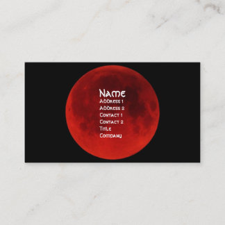 Cartão de visita gótica de lua de sangue