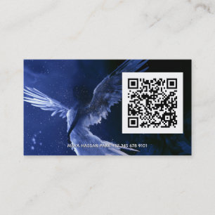 Cartão De Visita Graça Infinita   Código QR do Anjo Alado