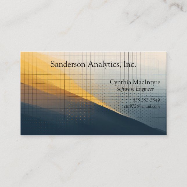 Cartão De Visita Grade com formas e pontos (Frente)