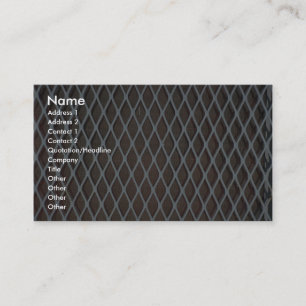 Cartão De Visita Grade ilustrativa do metal branco