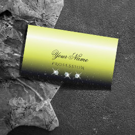 Cartão De Visita Gradiço preto amarelo-chic - Joias de salto Na mod