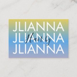 Cartão De Visita Gradiente Arco-Íris Maquiagem Salão Unhas Eyelashe