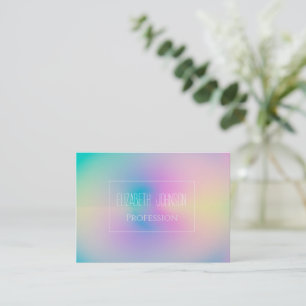 Cartão De Visita Gradiente Aura Positiva Colorida Estética