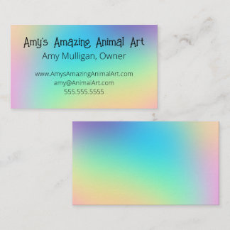 Cartão De Visita Gradiente Colorido de Pastel