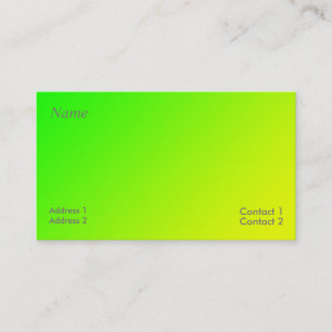 cartão de visita gradiente verde amarelo