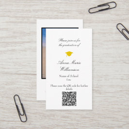 Cartão De Visita Graduation Invitation Enclosure Card