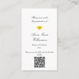 Cartão De Visita Graduation Invitation Enclosure Card