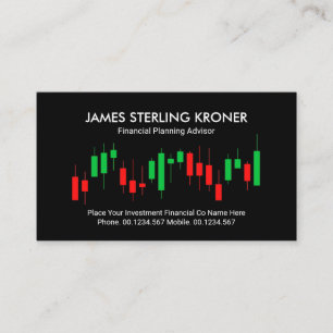 Cartão De Visita Gráfico de Ações do Mercado Financeiro