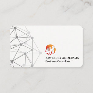 Cartão De Visita Gráfico de Bar do foguete   Tecnologia financeira