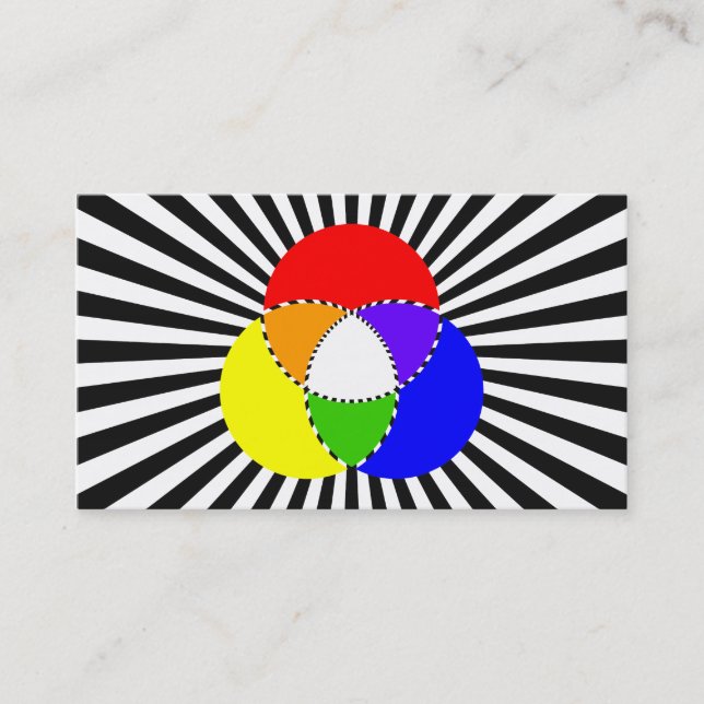 Cartão De Visita gráfico de cores explodindo (Frente)