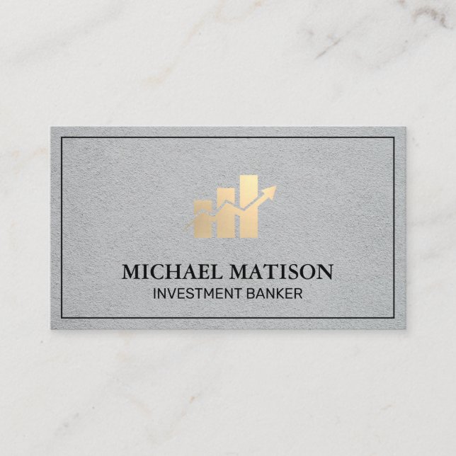 Cartão De Visita Gráfico do Gráfico de Bares Financeiros | Análise  (Frente)