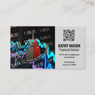 Cartão De Visita Gráfico do mercado de ações  Sky Scraper  Códi