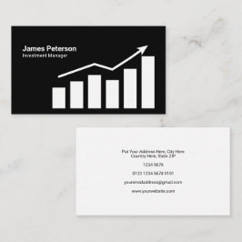 Cartão De Visita Gráfico Gráfico | Aumento | Preto