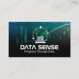 Cartão De Visita Gráficos de Dados   Logotipo de Análise   Fintech 