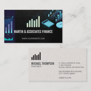 Cartão De Visita Gráficos Financeiros   Calculadora de Existência