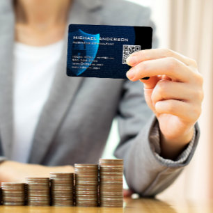 Cartão De Visita Gráficos Security Shield   Código QR